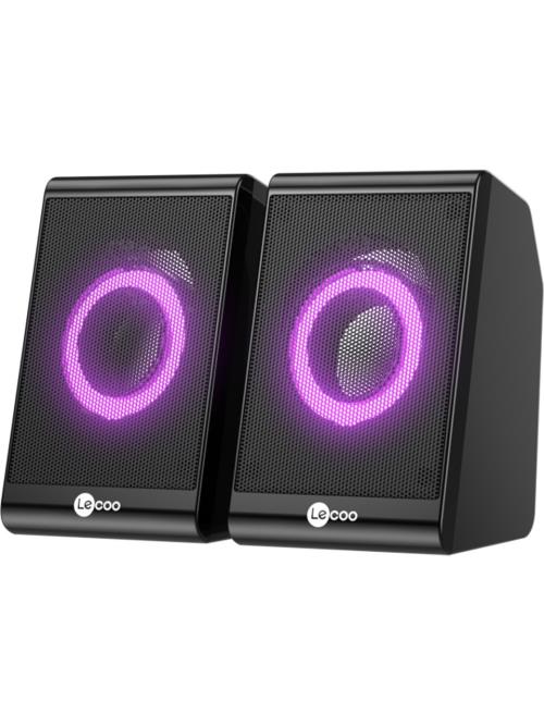 LENOVO LECOO DS100 1+1 Siyah 6w RMS Hoparlör RGB Ledli - Ses Sistemleri ürünleri tekmarshop.com'da